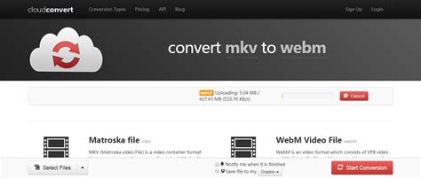 How do I convert WebM to MKV?