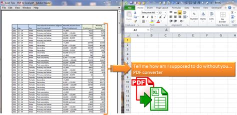 How do I convert a PDF table to Excel for free?