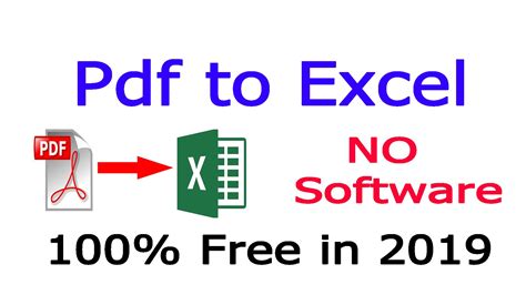 How do I convert a PDF to Excel 100% free?