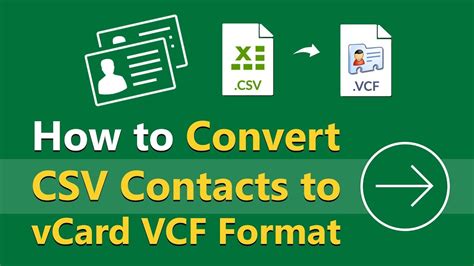 How do I convert a VCF file to a vCard?