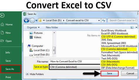 How do I convert a file to CSV?