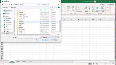 How do I convert a text file to Excel with columns?