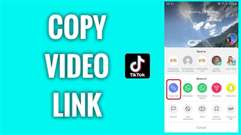 How do I copy a TikTok video link?