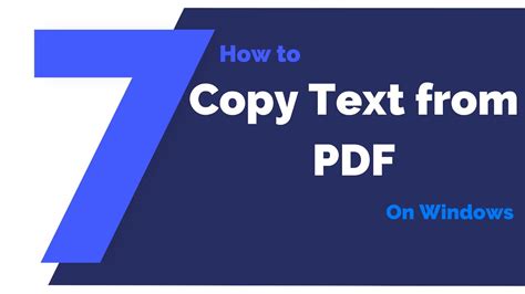 How do I copy text from a watermark PDF?
