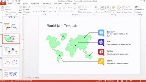 How do I create a Map in Word PPT?