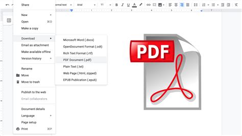 How do I create a PDF from Google?