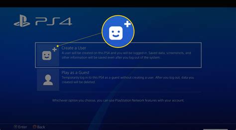 How do I create a new user on my PS4?