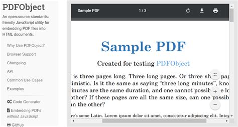 How do I create an embed code for a PDF?