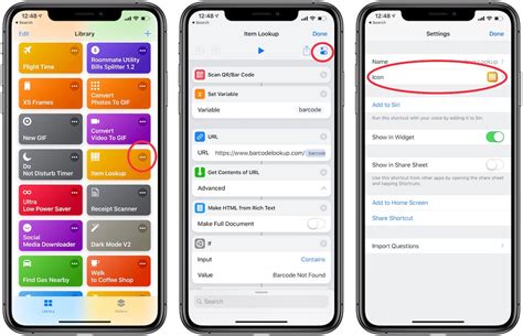 How do I customize iPhone apps shortcuts?