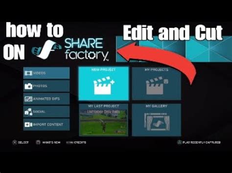 How do I cut clips in SHAREfactory?