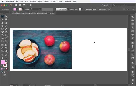 How do I cut part of an image in Illustrator?