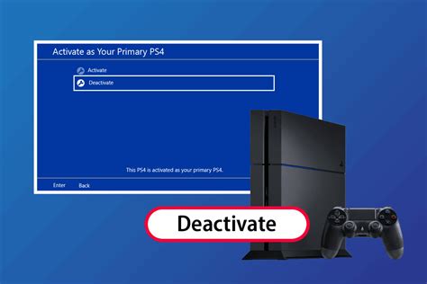 How do I deactivate my PS4 as primary?