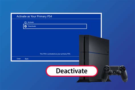 How do I deactivate my old PS4 as primary?