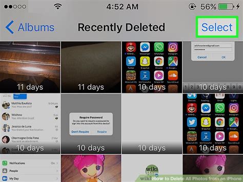 How do I delete 10000 photos from my iPhone?