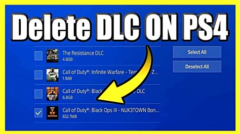 How do I delete DLC content?