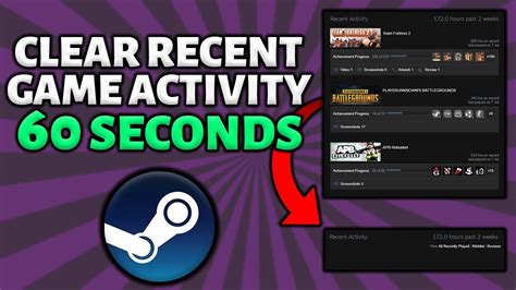 How do I delete Steam activity?