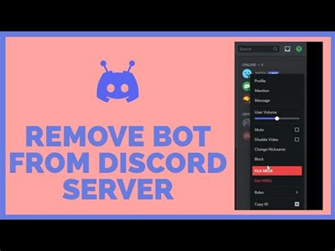 How do I delete a bot on Discord?