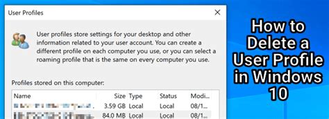 How do I delete a user profile in Windows XP?