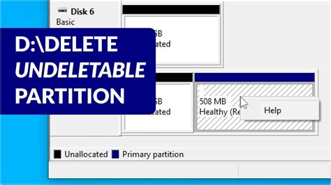How do I delete an Undeletable partition?