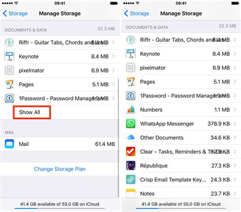 How do I delete items stored in iCloud?