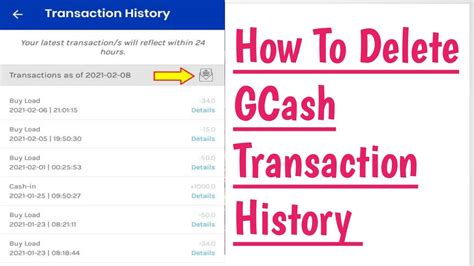 How do I delete transaction history?