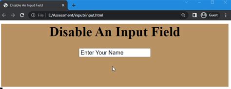 How do I disable input field type?