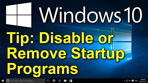 How do I disable startup services in Windows 10?