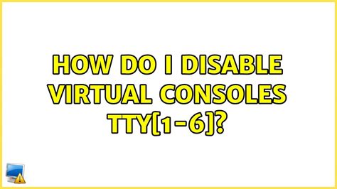 How do I disable virtual console?