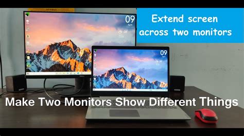 How do I display different things on two monitors?