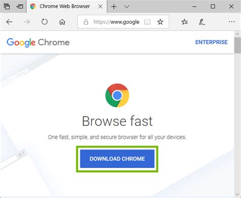 How do I download Google Chrome on Microsoft edge?