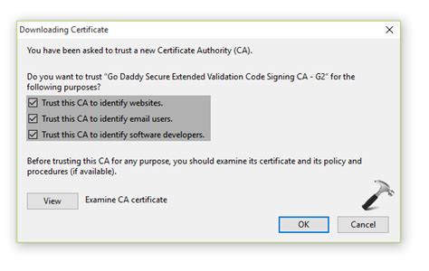 How do I download a trusted certificate?