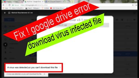 How do I download a virus detected file from Google Drive?