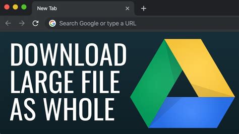 How do I download large files from Google Drive to my hard drive?