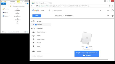 How do I drag and drop in Google Drive?