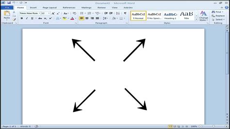 How do I draw a free arrow in Word?