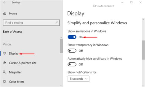 How do I edit animations in Windows 10?