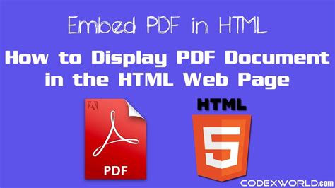 How do I embed a PDF in HTML?