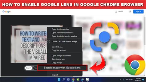 How do I enable Google Lens in Chrome PC?