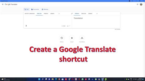How do I enable Google Translate shortcut?