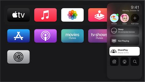 How do I enable SharePlay on Apple TV?