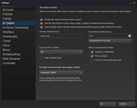 How do I enable Shift tab on Steam?
