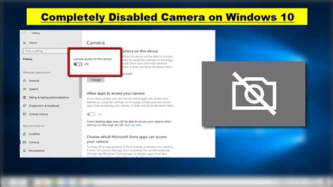 How do I enable and disable my camera in Windows 10?