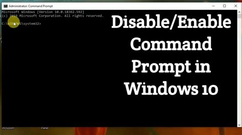 How do I enable cmd if administrator is disabled?