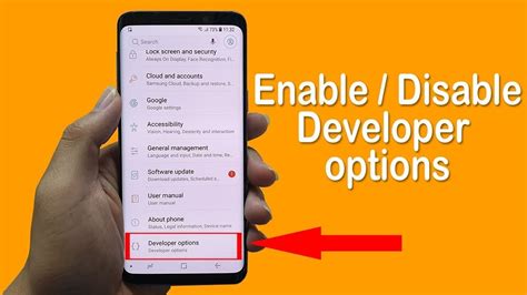 How do I enable developer options in an app?