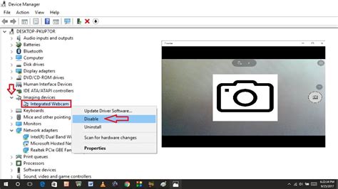 How do I enable my built in webcam on my laptop?