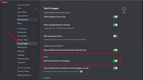 How do I enable reactions on Discord mobile?