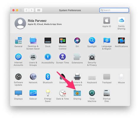 How do I enable screen-sharing on Apple?