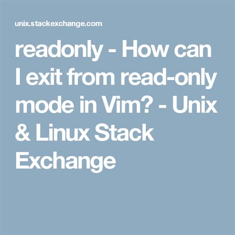 How do I exit read only mode in Linux?