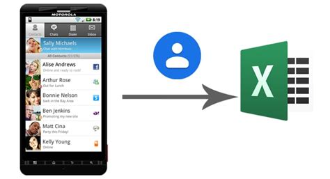 How do I export contacts from Android to excel?