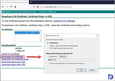 How do I export my root CA certificate?